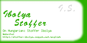 ibolya stoffer business card